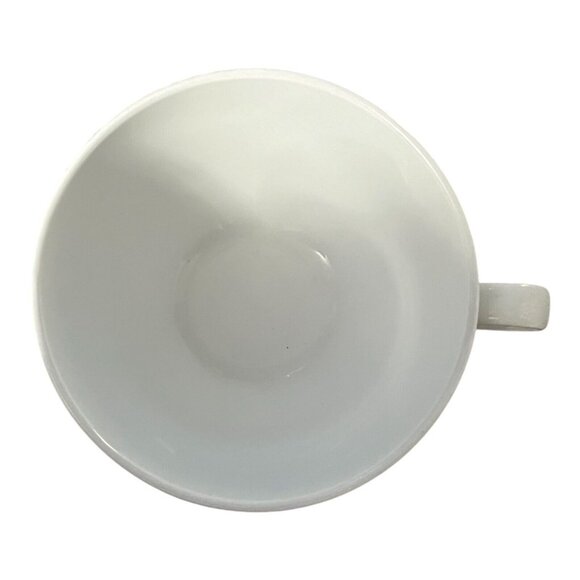 Crate And Barrel Large White Coffee Espresso Mug Made In Indonesia - 4.5" - Picture 3 of 5